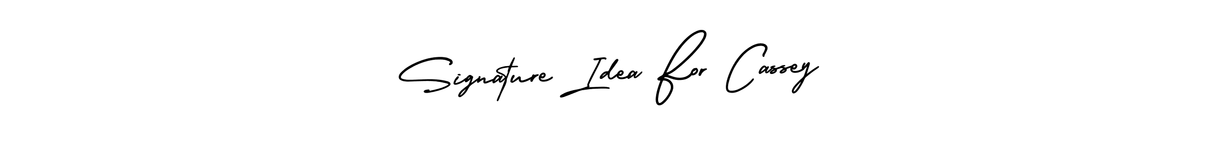 Design your own signature with our free online signature maker. With this signature software, you can create a handwritten (AmerikaSignatureDemo-Regular) signature for name Signature Idea For Cassey. Signature Idea For Cassey signature style 3 images and pictures png