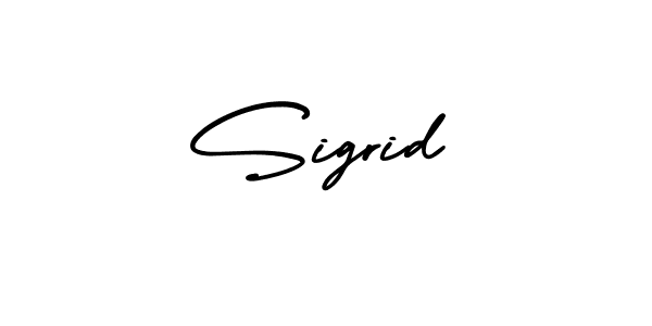 The best way (AmerikaSignatureDemo-Regular) to make a short signature is to pick only two or three words in your name. The name Sigrid include a total of six letters. For converting this name. Sigrid signature style 3 images and pictures png