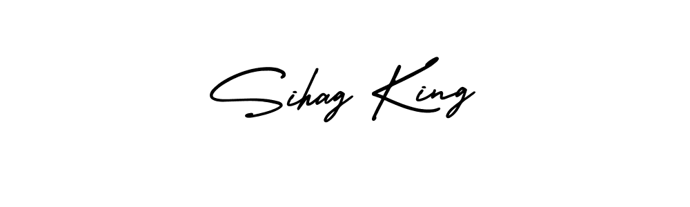 Sihag King stylish signature style. Best Handwritten Sign (AmerikaSignatureDemo-Regular) for my name. Handwritten Signature Collection Ideas for my name Sihag King. Sihag King signature style 3 images and pictures png