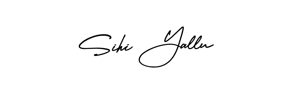 Similarly AmerikaSignatureDemo-Regular is the best handwritten signature design. Signature creator online .You can use it as an online autograph creator for name Sihi Yallu. Sihi Yallu signature style 3 images and pictures png