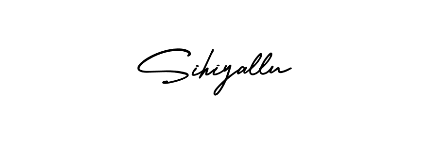 Make a beautiful signature design for name Sihiyallu. With this signature (AmerikaSignatureDemo-Regular) style, you can create a handwritten signature for free. Sihiyallu signature style 3 images and pictures png