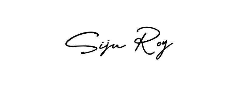 How to make Siju Roy name signature. Use AmerikaSignatureDemo-Regular style for creating short signs online. This is the latest handwritten sign. Siju Roy signature style 3 images and pictures png