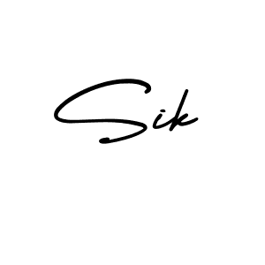 It looks lik you need a new signature style for name Sik. Design unique handwritten (AmerikaSignatureDemo-Regular) signature with our free signature maker in just a few clicks. Sik signature style 3 images and pictures png
