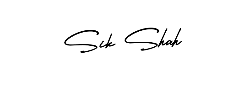 This is the best signature style for the Sik Shah name. Also you like these signature font (AmerikaSignatureDemo-Regular). Mix name signature. Sik Shah signature style 3 images and pictures png