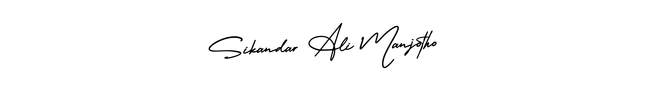 Create a beautiful signature design for name Sikandar Ali Manjotho. With this signature (AmerikaSignatureDemo-Regular) fonts, you can make a handwritten signature for free. Sikandar Ali Manjotho signature style 3 images and pictures png