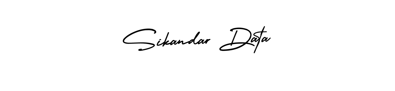 The best way (AmerikaSignatureDemo-Regular) to make a short signature is to pick only two or three words in your name. The name Sikandar Data include a total of six letters. For converting this name. Sikandar Data signature style 3 images and pictures png