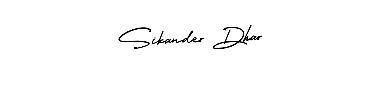 How to Draw Sikander Dhar signature style? AmerikaSignatureDemo-Regular is a latest design signature styles for name Sikander Dhar. Sikander Dhar signature style 3 images and pictures png