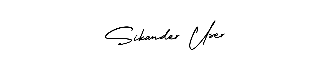 The best way (AmerikaSignatureDemo-Regular) to make a short signature is to pick only two or three words in your name. The name Sikander User include a total of six letters. For converting this name. Sikander User signature style 3 images and pictures png