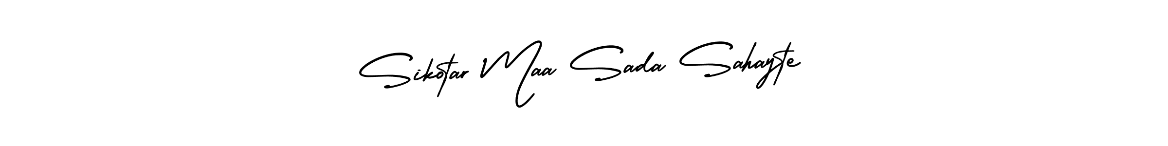 Use a signature maker to create a handwritten signature online. With this signature software, you can design (AmerikaSignatureDemo-Regular) your own signature for name Sikotar Maa Sada Sahayte. Sikotar Maa Sada Sahayte signature style 3 images and pictures png