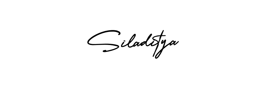 How to make Siladitya name signature. Use AmerikaSignatureDemo-Regular style for creating short signs online. This is the latest handwritten sign. Siladitya signature style 3 images and pictures png