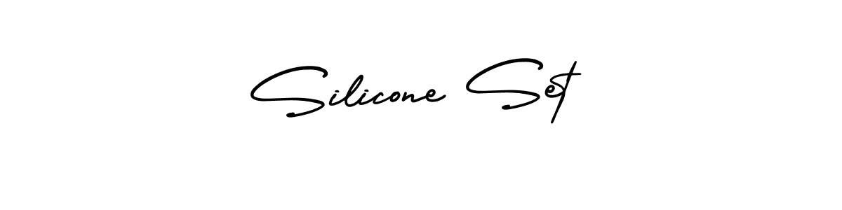 The best way (AmerikaSignatureDemo-Regular) to make a short signature is to pick only two or three words in your name. The name Silicone Set include a total of six letters. For converting this name. Silicone Set signature style 3 images and pictures png