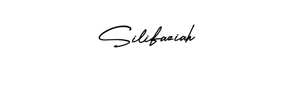 How to make Silifaziah name signature. Use AmerikaSignatureDemo-Regular style for creating short signs online. This is the latest handwritten sign. Silifaziah signature style 3 images and pictures png