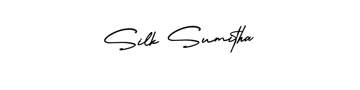 Use a signature maker to create a handwritten signature online. With this signature software, you can design (AmerikaSignatureDemo-Regular) your own signature for name Silk Sumitha. Silk Sumitha signature style 3 images and pictures png
