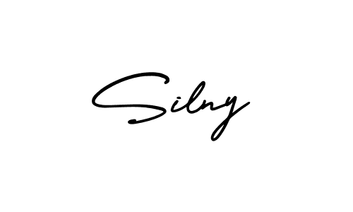 The best way (AmerikaSignatureDemo-Regular) to make a short signature is to pick only two or three words in your name. The name Silny include a total of six letters. For converting this name. Silny signature style 3 images and pictures png