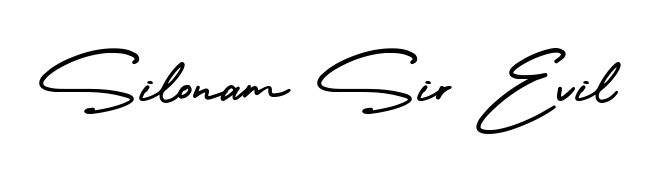 Personalize your online presence with Silonam Sir Evil signature rendered in elegant AmerikaSignatureDemo-Regular font. Great for website footers and blogs. Silonam Sir Evil signature style 3 images and pictures png
