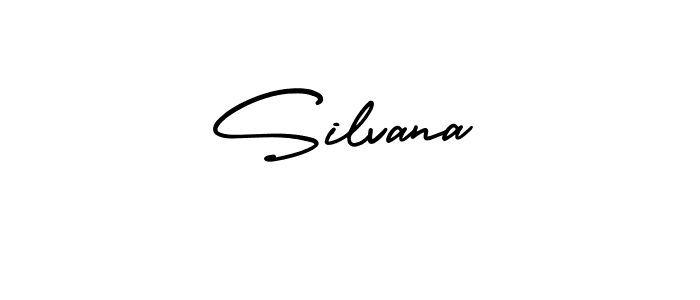 Silvana stylish signature style. Best Handwritten Sign (AmerikaSignatureDemo-Regular) for my name. Handwritten Signature Collection Ideas for my name Silvana. Silvana signature style 3 images and pictures png