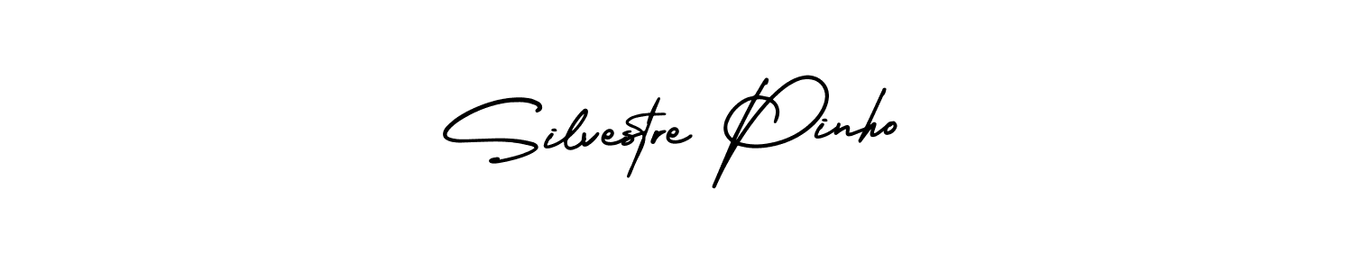 You should practise on your own different ways (AmerikaSignatureDemo-Regular) to write your name (Silvestre Pinho) in signature. don't let someone else do it for you. Silvestre Pinho signature style 3 images and pictures png