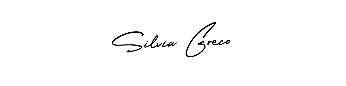 The best way (AmerikaSignatureDemo-Regular) to make a short signature is to pick only two or three words in your name. The name Silvia Greco include a total of six letters. For converting this name. Silvia Greco signature style 3 images and pictures png