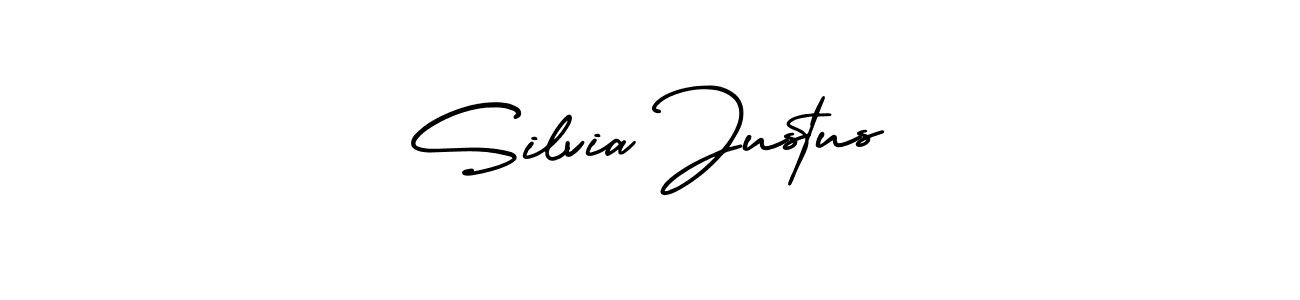 This is the best signature style for the Silvia Justus name. Also you like these signature font (AmerikaSignatureDemo-Regular). Mix name signature. Silvia Justus signature style 3 images and pictures png