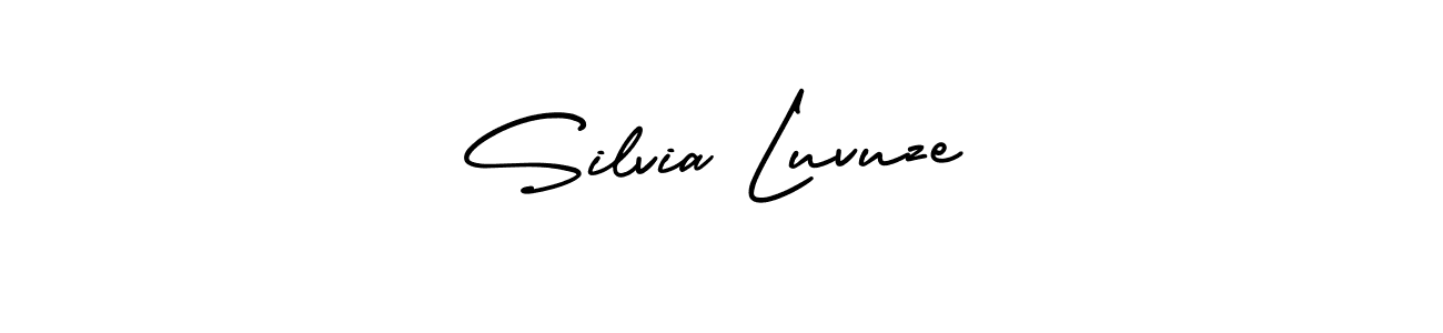 This is the best signature style for the Silvia Luvuze name. Also you like these signature font (AmerikaSignatureDemo-Regular). Mix name signature. Silvia Luvuze signature style 3 images and pictures png