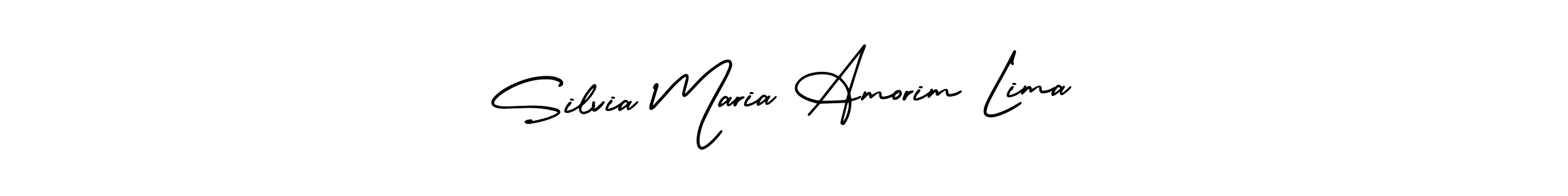 Create a beautiful signature design for name Silvia Maria Amorim Lima. With this signature (AmerikaSignatureDemo-Regular) fonts, you can make a handwritten signature for free. Silvia Maria Amorim Lima signature style 3 images and pictures png
