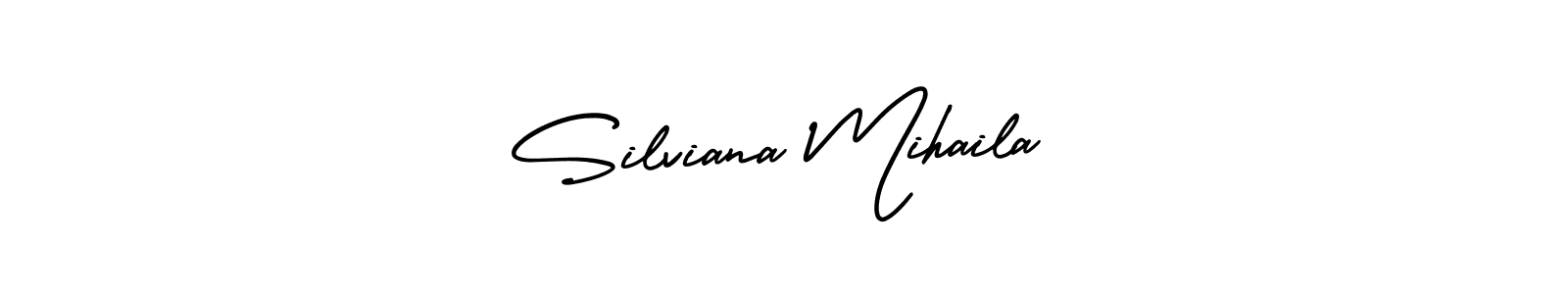 See photos of Silviana Mihaila official signature by Spectra . Check more albums & portfolios. Read reviews & check more about AmerikaSignatureDemo-Regular font. Silviana Mihaila signature style 3 images and pictures png