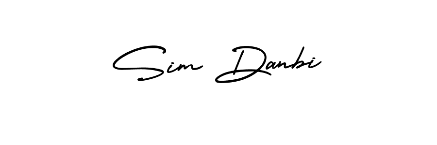 Use a signature maker to create a handwritten signature online. With this signature software, you can design (AmerikaSignatureDemo-Regular) your own signature for name Sim Danbi. Sim Danbi signature style 3 images and pictures png