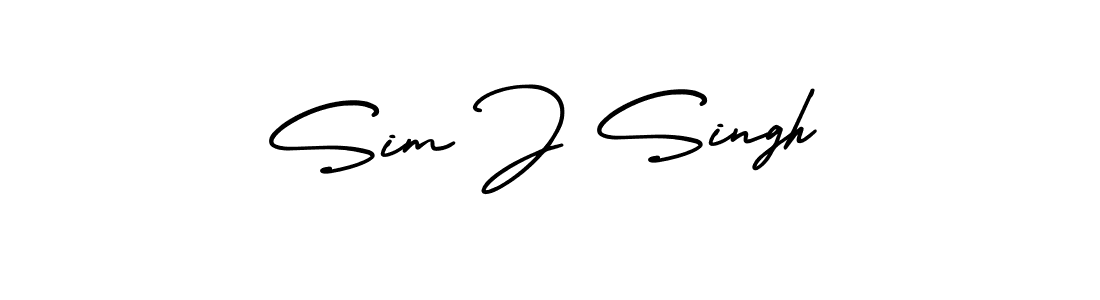 You should practise on your own different ways (AmerikaSignatureDemo-Regular) to write your name (Sim J Singh) in signature. don't let someone else do it for you. Sim J Singh signature style 3 images and pictures png