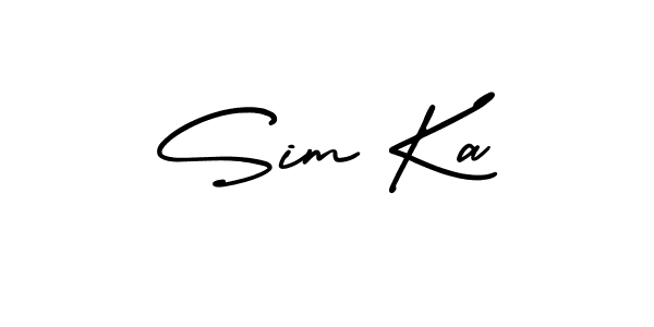 How to Draw Sim Ka signature style? AmerikaSignatureDemo-Regular is a latest design signature styles for name Sim Ka. Sim Ka signature style 3 images and pictures png