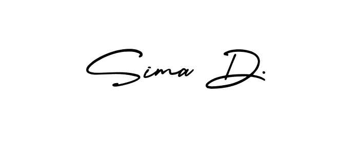AmerikaSignatureDemo-Regular is a professional signature style that is perfect for those who want to add a touch of class to their signature. It is also a great choice for those who want to make their signature more unique. Get Sima D. name to fancy signature for free. Sima D. signature style 3 images and pictures png