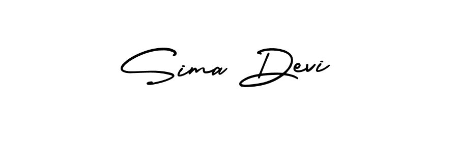 Sima Devi stylish signature style. Best Handwritten Sign (AmerikaSignatureDemo-Regular) for my name. Handwritten Signature Collection Ideas for my name Sima Devi. Sima Devi signature style 3 images and pictures png