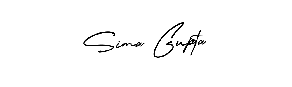 Create a beautiful signature design for name Sima Gupta. With this signature (AmerikaSignatureDemo-Regular) fonts, you can make a handwritten signature for free. Sima Gupta signature style 3 images and pictures png