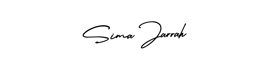How to make Sima Jarrah name signature. Use AmerikaSignatureDemo-Regular style for creating short signs online. This is the latest handwritten sign. Sima Jarrah signature style 3 images and pictures png