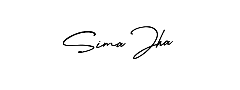 Similarly AmerikaSignatureDemo-Regular is the best handwritten signature design. Signature creator online .You can use it as an online autograph creator for name Sima Jha. Sima Jha signature style 3 images and pictures png