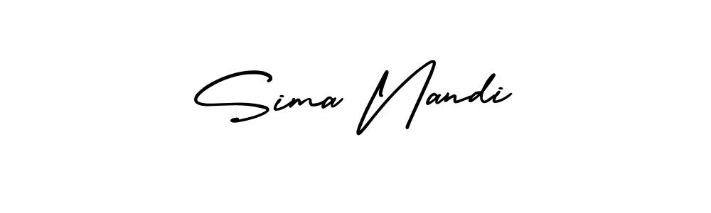 How to make Sima Nandi signature? AmerikaSignatureDemo-Regular is a professional autograph style. Create handwritten signature for Sima Nandi name. Sima Nandi signature style 3 images and pictures png