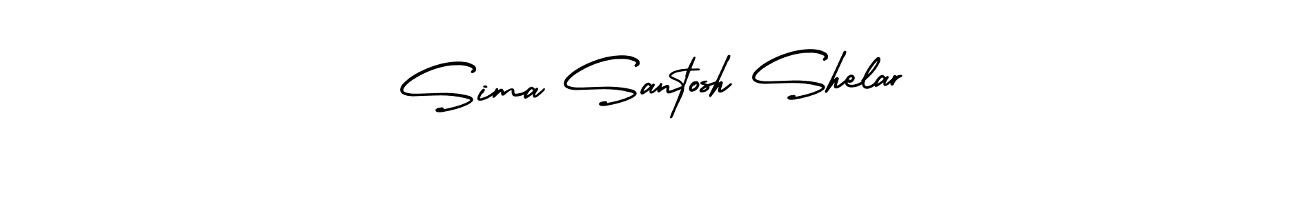 Create a beautiful signature design for name Sima Santosh Shelar. With this signature (AmerikaSignatureDemo-Regular) fonts, you can make a handwritten signature for free. Sima Santosh Shelar signature style 3 images and pictures png