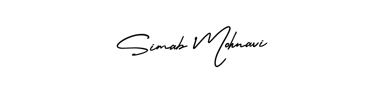 How to make Simab Mohnavi name signature. Use AmerikaSignatureDemo-Regular style for creating short signs online. This is the latest handwritten sign. Simab Mohnavi signature style 3 images and pictures png