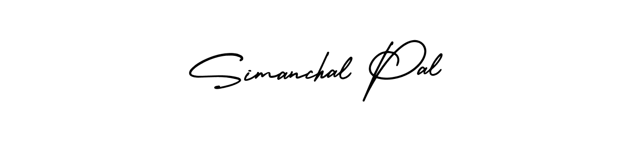 You should practise on your own different ways (AmerikaSignatureDemo-Regular) to write your name (Simanchal Pal) in signature. don't let someone else do it for you. Simanchal Pal signature style 3 images and pictures png