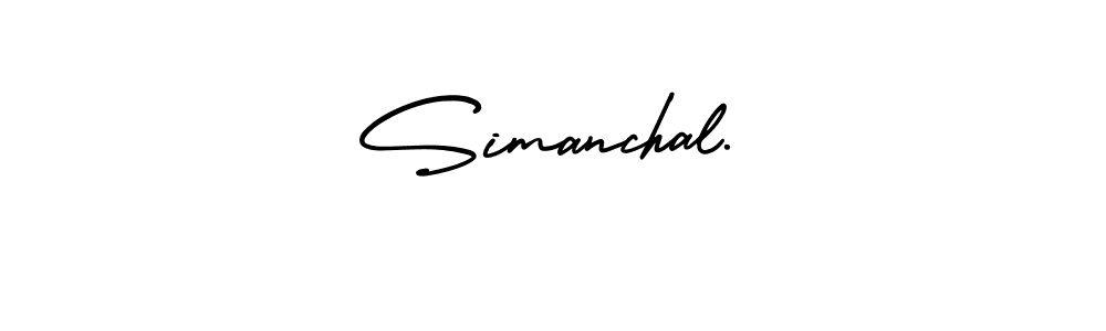 How to make Simanchal. signature? AmerikaSignatureDemo-Regular is a professional autograph style. Create handwritten signature for Simanchal. name. Simanchal. signature style 3 images and pictures png