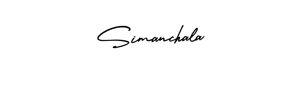 AmerikaSignatureDemo-Regular is a professional signature style that is perfect for those who want to add a touch of class to their signature. It is also a great choice for those who want to make their signature more unique. Get Simanchala name to fancy signature for free. Simanchala signature style 3 images and pictures png
