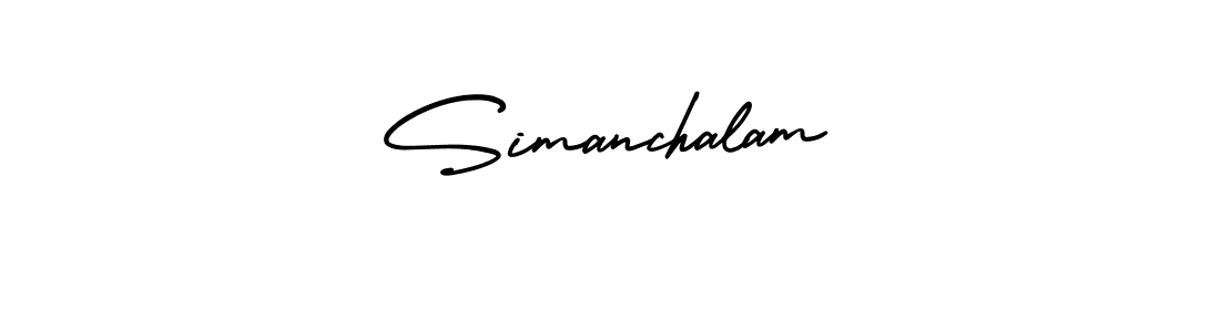 You can use this online signature creator to create a handwritten signature for the name Simanchalam. This is the best online autograph maker. Simanchalam signature style 3 images and pictures png