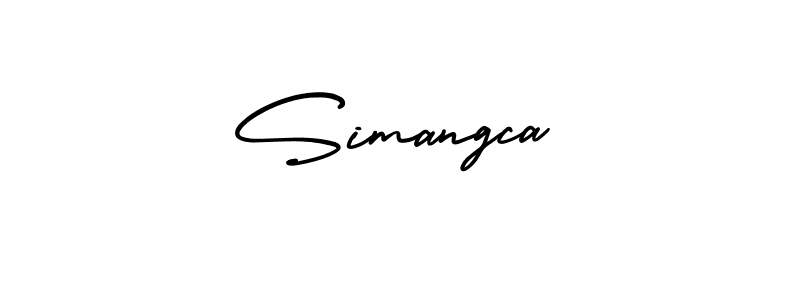 Create a beautiful signature design for name Simangca. With this signature (AmerikaSignatureDemo-Regular) fonts, you can make a handwritten signature for free. Simangca signature style 3 images and pictures png