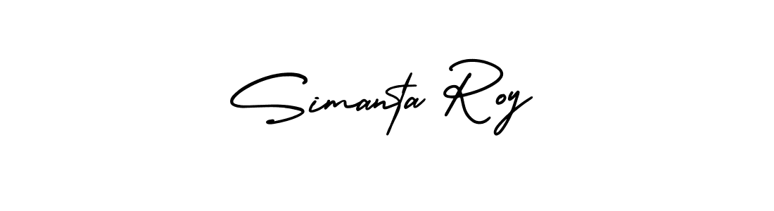 Design your own signature with our free online signature maker. With this signature software, you can create a handwritten (AmerikaSignatureDemo-Regular) signature for name Simanta Roy. Simanta Roy signature style 3 images and pictures png