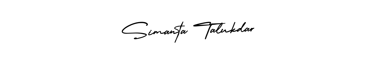 This is the best signature style for the Simanta Talukdar name. Also you like these signature font (AmerikaSignatureDemo-Regular). Mix name signature. Simanta Talukdar signature style 3 images and pictures png