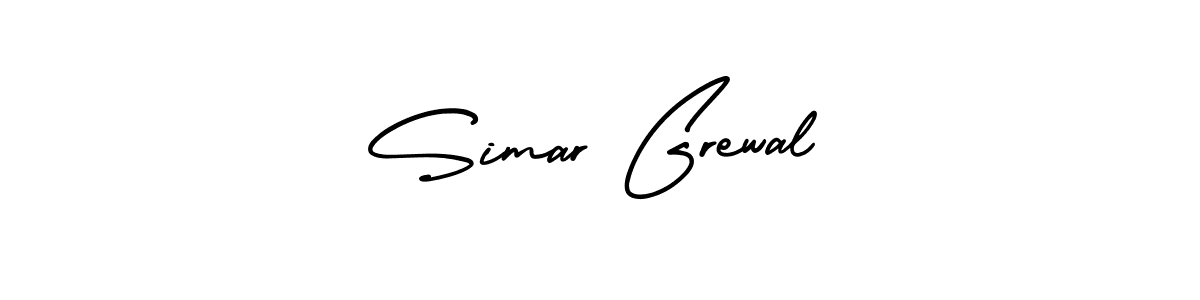 How to make Simar Grewal name signature. Use AmerikaSignatureDemo-Regular style for creating short signs online. This is the latest handwritten sign. Simar Grewal signature style 3 images and pictures png