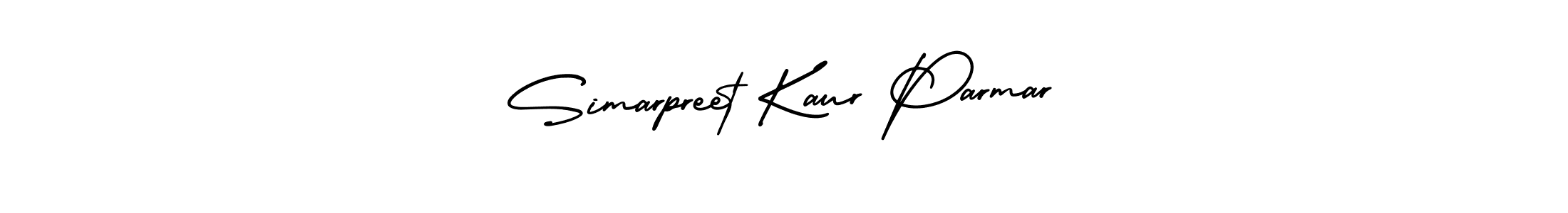 How to make Simarpreet Kaur Parmar signature? AmerikaSignatureDemo-Regular is a professional autograph style. Create handwritten signature for Simarpreet Kaur Parmar name. Simarpreet Kaur Parmar signature style 3 images and pictures png