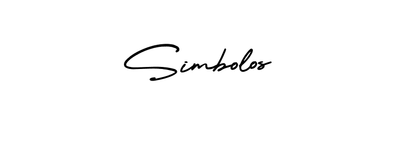 Create a beautiful signature design for name Simbolos. With this signature (AmerikaSignatureDemo-Regular) fonts, you can make a handwritten signature for free. Simbolos signature style 3 images and pictures png