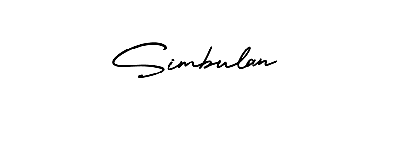 The best way (AmerikaSignatureDemo-Regular) to make a short signature is to pick only two or three words in your name. The name Simbulan include a total of six letters. For converting this name. Simbulan signature style 3 images and pictures png