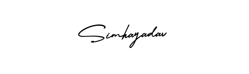 How to make Simhayadav name signature. Use AmerikaSignatureDemo-Regular style for creating short signs online. This is the latest handwritten sign. Simhayadav signature style 3 images and pictures png