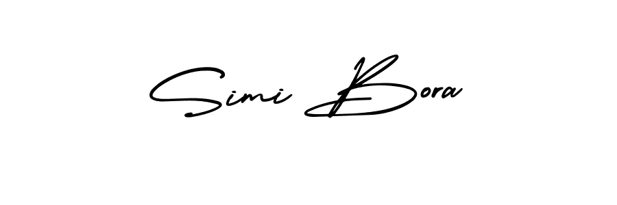 How to make Simi Bora signature? AmerikaSignatureDemo-Regular is a professional autograph style. Create handwritten signature for Simi Bora name. Simi Bora signature style 3 images and pictures png